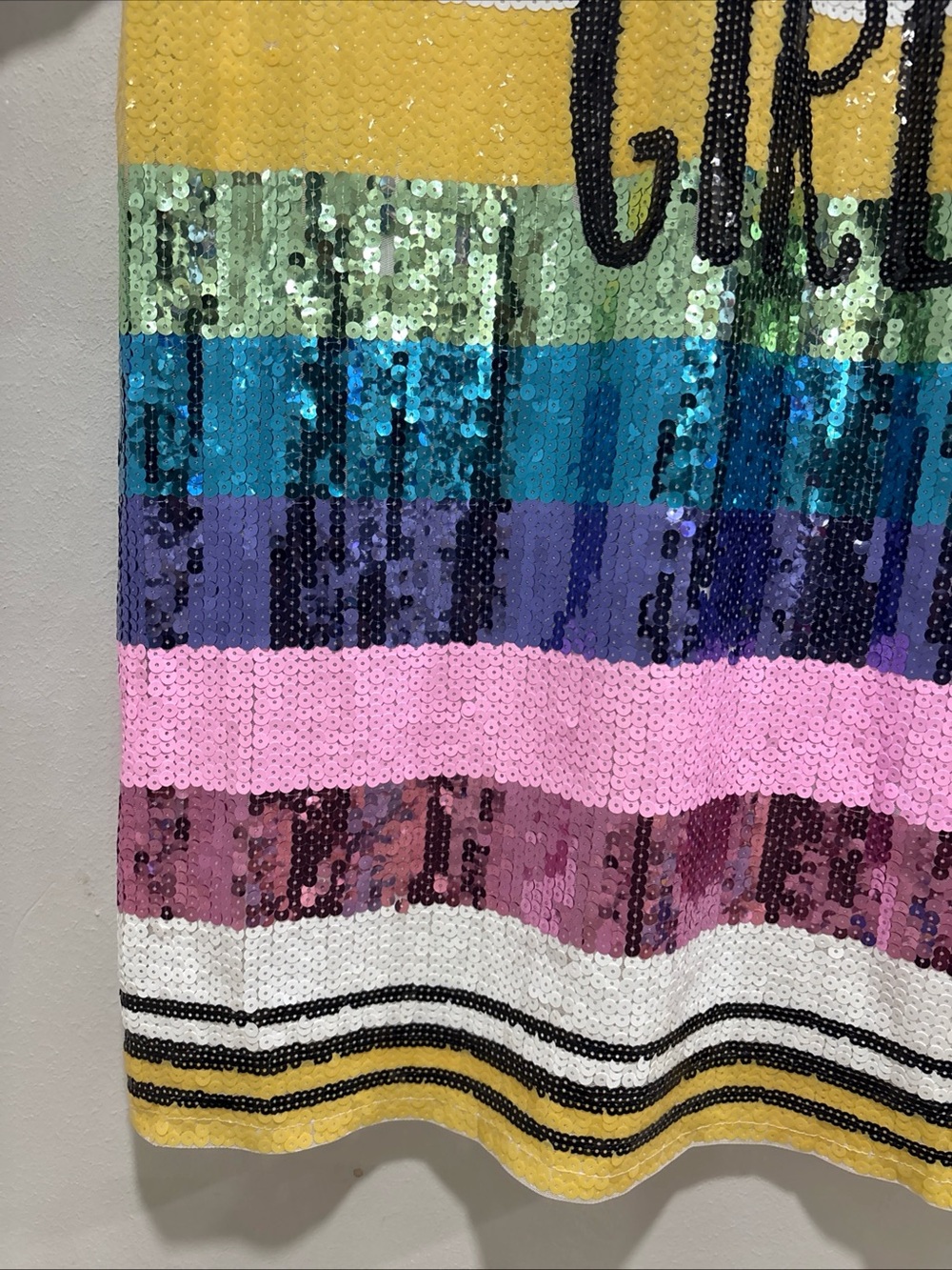 Simply Southern Birthday Girl Sequin Dress Women’s Size S/M Multi Color Striped - Picture 6 of 16